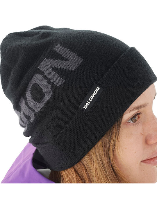 Beanie Unisex Beanie Knitted in Black color