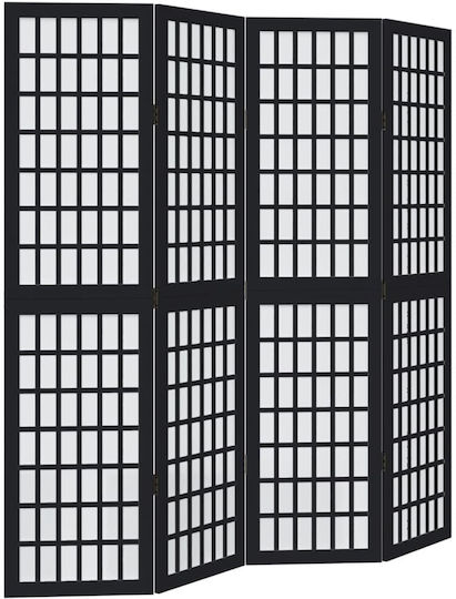 vidaXL Decorativ Paravan Lemn cu 4 Panouri 140x160cm