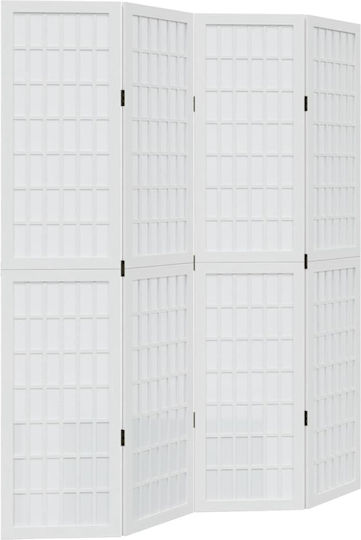 vidaXL Decorativ Paravan Lemn cu 4 Panouri 140x180cm