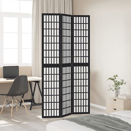 vidaXL Decorative Room Divider Wooden with 3 Panels 105x220cm