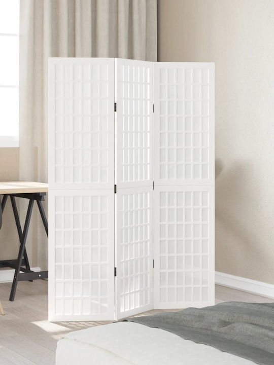 vidaXL Decorative Room Divider Wooden with 3 Panels 105x160cm