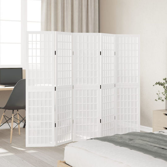 vidaXL Dekorativer Raumteiler Hölzernes mit 5 Paneelen 175x160cm