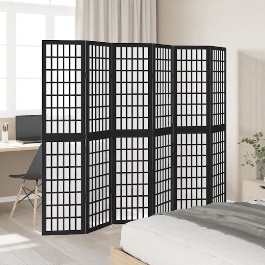 vidaXL Decorativ Paravan Lemn cu 6 Panouri 210x180cm
