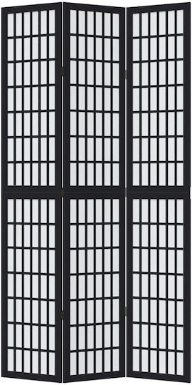 vidaXL Decorative Room Divider Wooden with 3 Panels 105x220cm