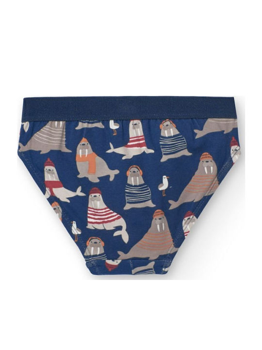 Boboli Σετ Παιδικά Βρακάκια Ocean Blue 3τμχ