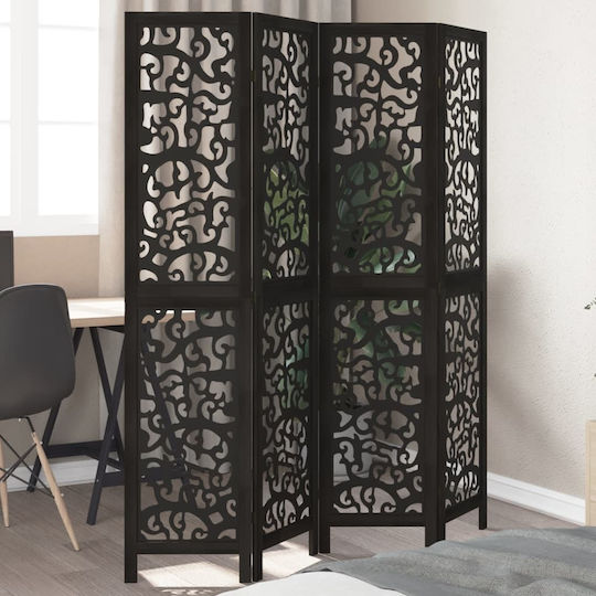 vidaXL Dekorativer Raumteiler Hölzernes mit 4 Paneelen 140x180cm