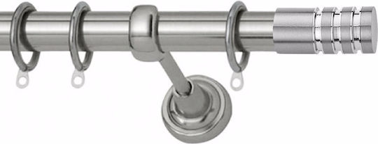 Metallische Vorhangstange Genoa Classic Einzeln Φ25mm 200cm Nickel Satin A298987_20059 Metallische Vorhangstange Genoa Classic Einzeln Φ25mm 200cm Nickel Satin A298987_20059