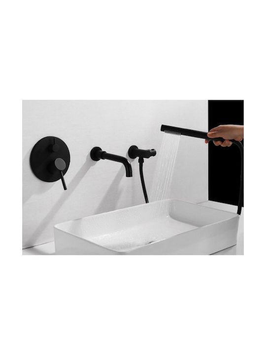 Black Swan Faucet Set Sink Bathtub Model M68 Matte Black Size 22 Cm