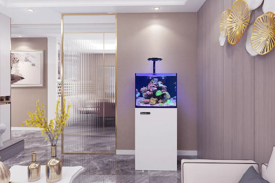 Maxspect Smart Lagoon LS-060 Аквариум за риби С капацитет 122лт с Осветление, Циркулатор и 60x50x50см. Бял