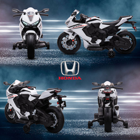 Kids Motorbike Inspired Honda Electric 6 Volt White