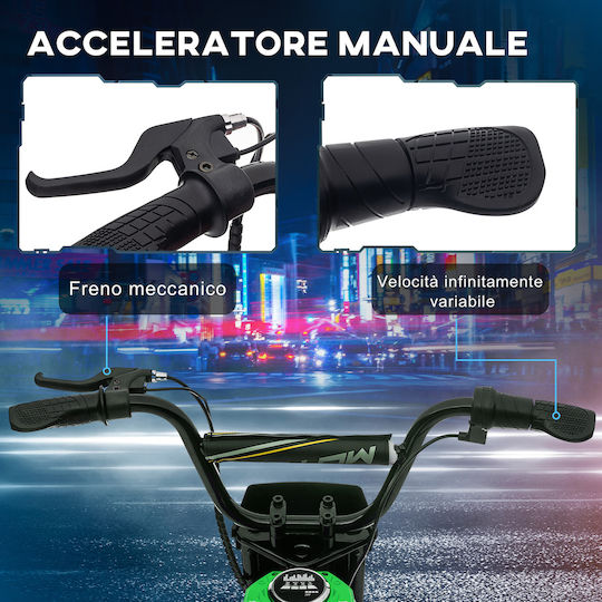 Kids Motorbike Inspired Electric 24 Volt Green