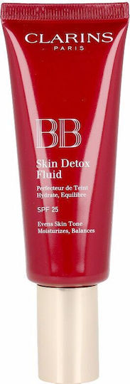 Clarins Bb Skin Detox BB- 01 Light Leichte Creme Gesicht Tag mit SPF25 für Ölig Haut mit Aloe Vera 45ml