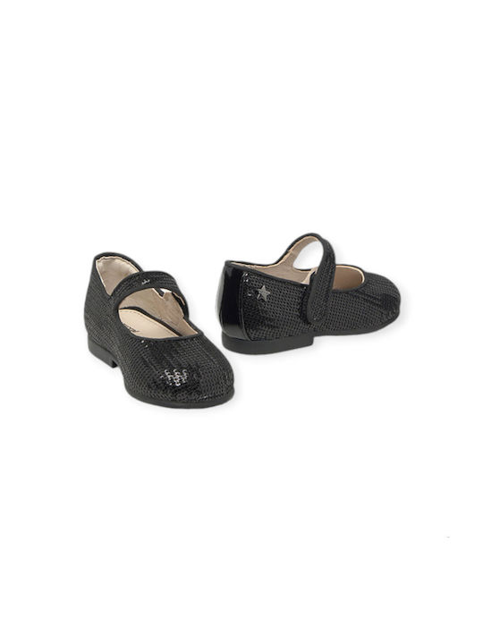 Mayoral Kids Ballerinas with Hoop & Loop Closure Black