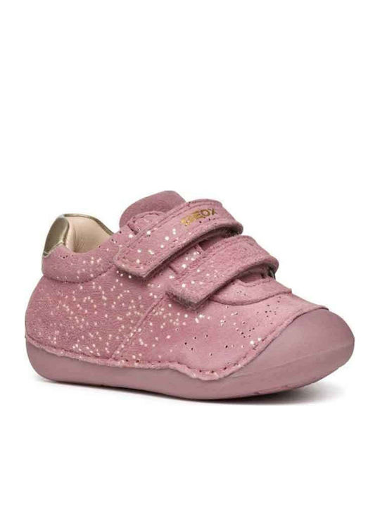 B Tutim Παιδικά Sneakers High Ανατομικά με Σκρατς Ροζ