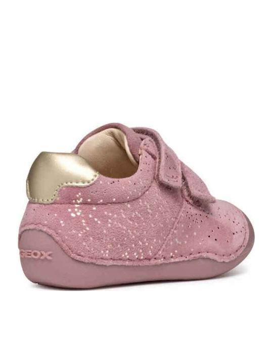 B Tutim Παιδικά Sneakers High Ανατομικά με Σκρατς Ροζ