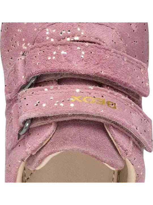 B Tutim Παιδικά Sneakers High Ανατομικά με Σκρατς Ροζ