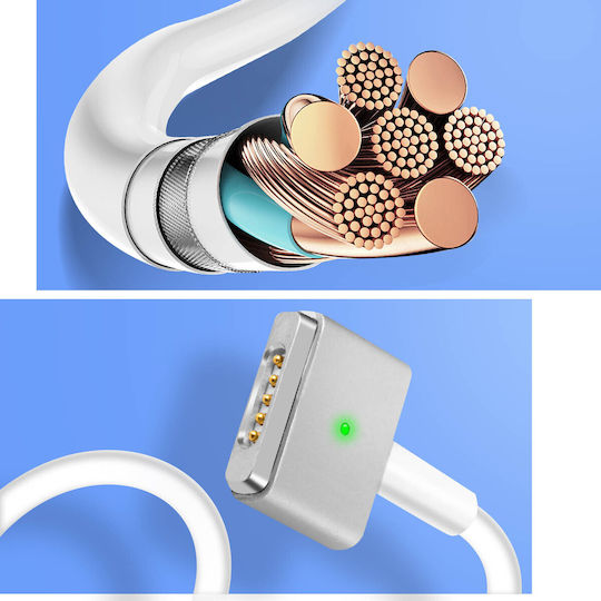 MagSafe 2 MacBook Ladegerät Magnetisch 85W LED-Anzeige Weiß