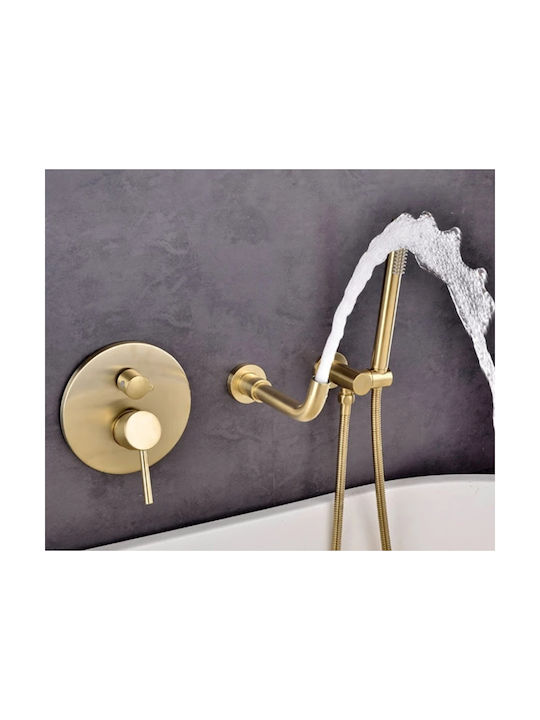 Set Bathroom Faucet Sink Faucet Blackswan Type M69 Matte Gold Finish Size 20 Cm