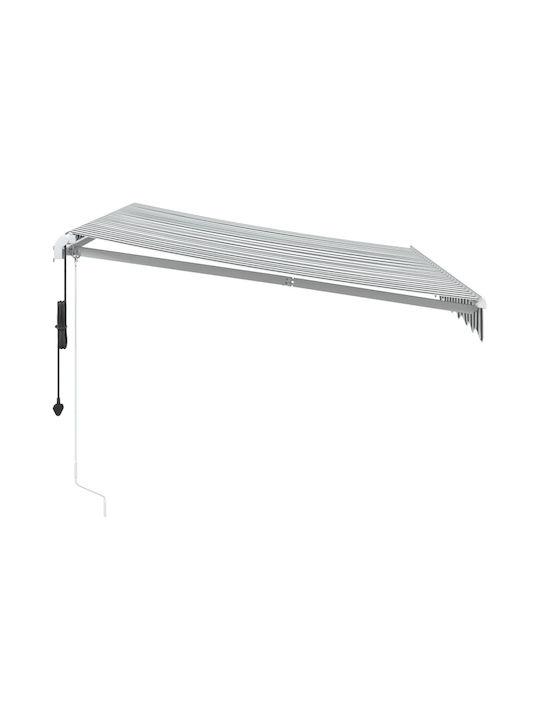 vidaXL Cort Terasă cu LED & Senzor de vânt Gri x2.5m