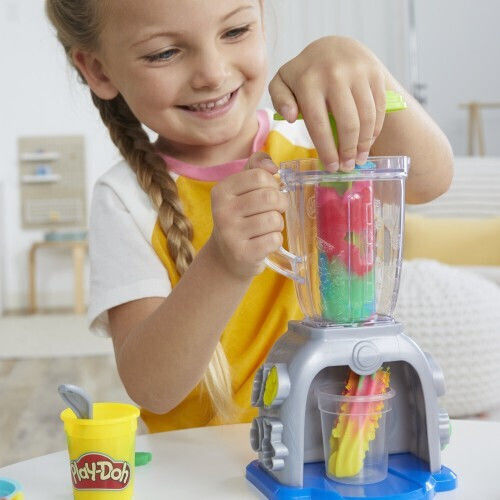 Hasbro Play-Doh Πλαστελίνη - Παιχνίδι Swirlin' Smoothies Blender για 3+ Ετών, 5τμχ