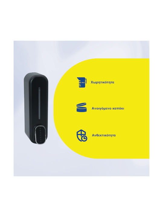 Uncle George Montat pe perete Dispenser Bucătărie Plastic Negru 350ml