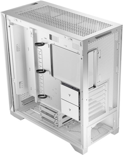 Volcano Expanse T Gaming Midi-Turm Computergehäuse mit Seitenfenster Weiß