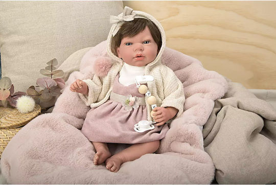 Munecas Arias Σετ με Μωρό Κούκλα Chloe Pink 40 εκ.