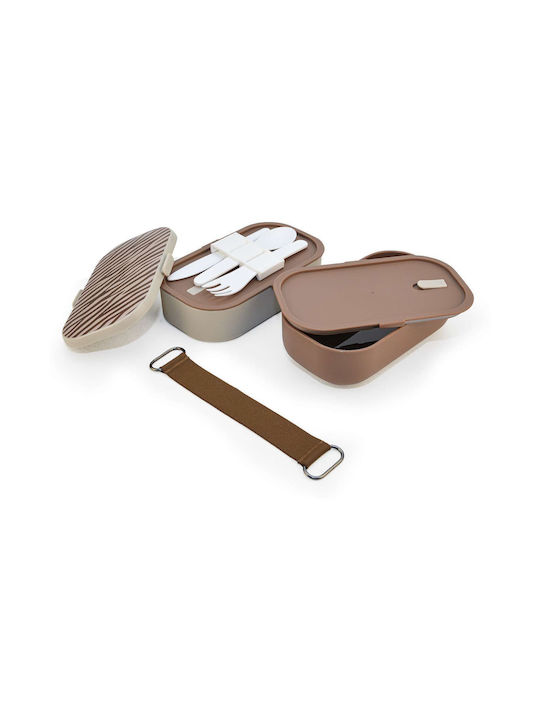 Iris Barcelona Lunchbox Kunststoff Braun 1350ml 1Stück