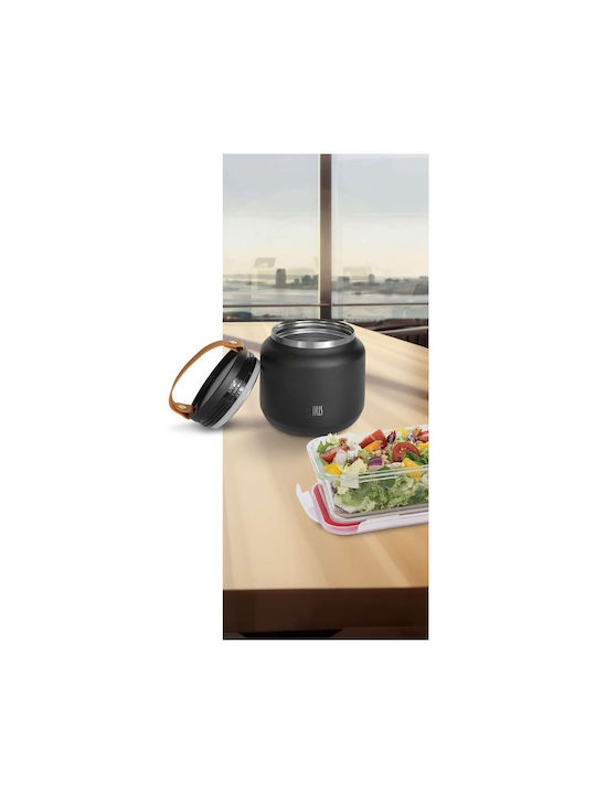 Iris Barcelona Cutie pentru Mâncare Termos Inox Negru 700ml 1buc