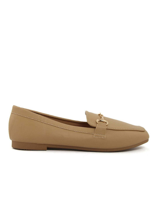 Fashion Attitude Γυναικεία Loafers σε Μπεζ Χρώμα