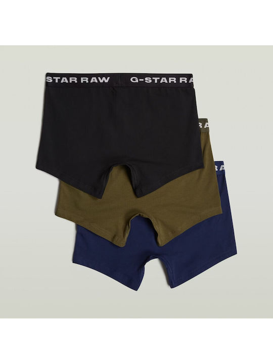 G-Star Raw Men's Boxers Black, Blue, Khaki 3Pack