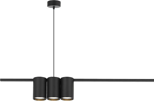 Eko Light Lustră Negru Calea ferată 100cm.