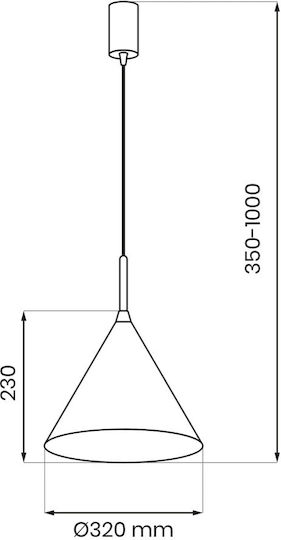 Eko Light Hängelampe Grün 32cm.