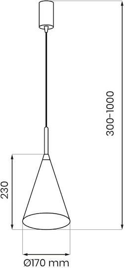 Eko Light Lustră Albastru 17cm.