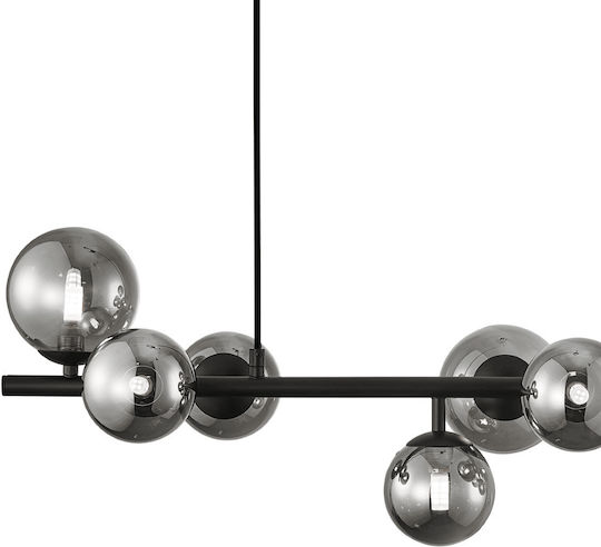 Eko Light Κρεμαστό Φωτιστικό Μαύρο για 10 Λαμπτήρες G9 80εκ.