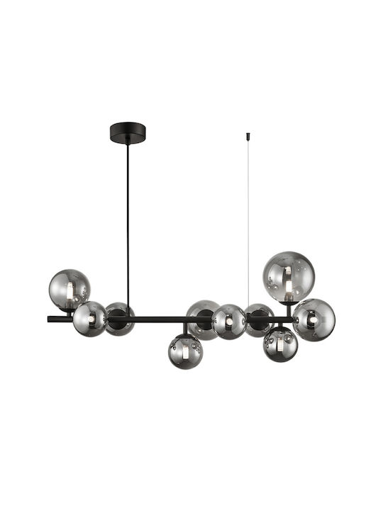 Eko Light Κρεμαστό Φωτιστικό Μαύρο για 10 Λαμπτήρες G9 80εκ.