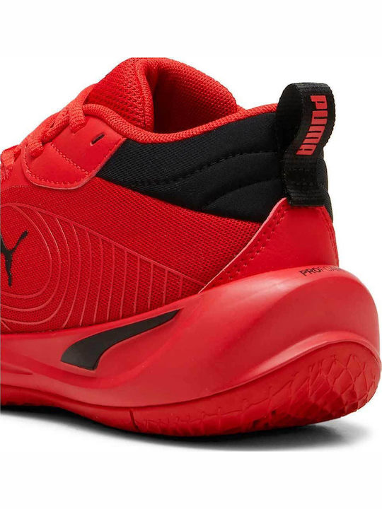 Playmaker Pro Kids Sports Shoes Basketball with Laces Red