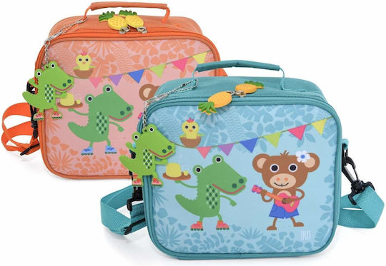 Insulated Food Transport Bag 3.3 L Kids Blue Funny Jungle Snack Rico Designs