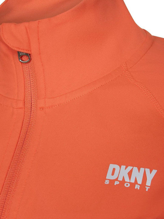 Damen Sweatshirtjacke Orange