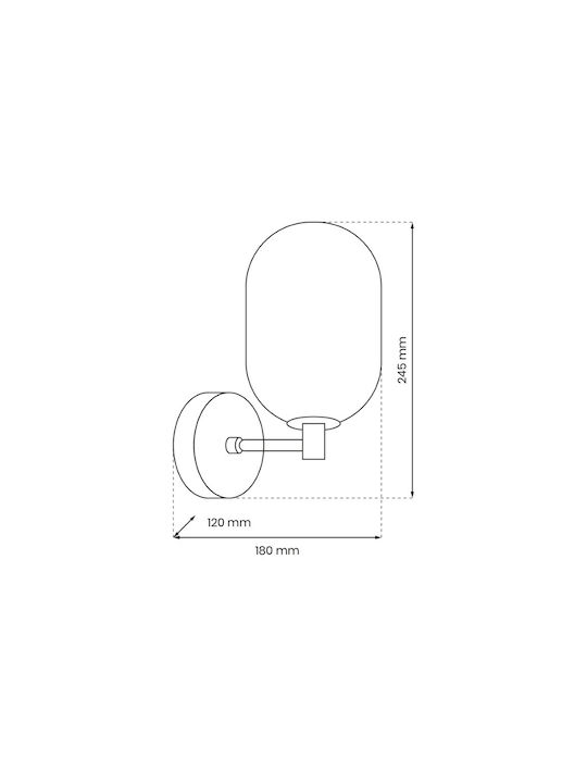 Eko Light Modern Lamp Wall with Socket E14 Gold