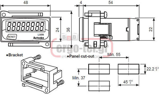 Autonics Impulszähler Elektrischer Panelmesser 309-148240104