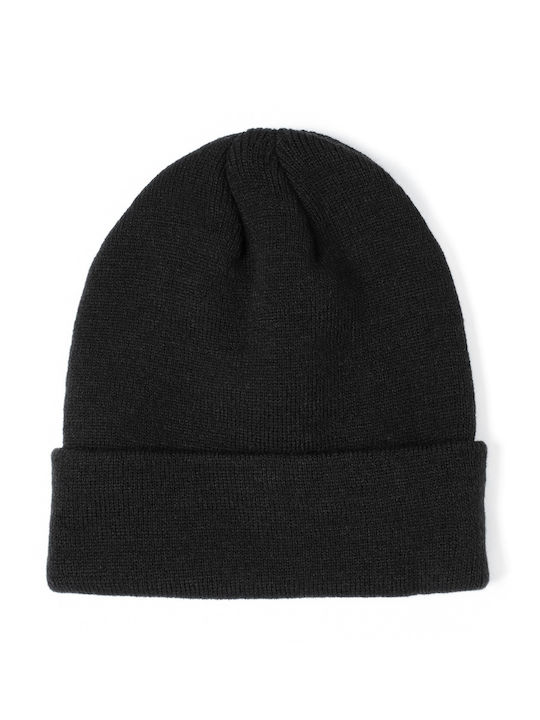 Basehit Beanie Unisex Căciulă cu Tricotaj Rib în culoarea Negru