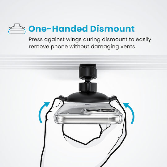 Speck Charging Vent Mount + Clicklock Car Mount Magsafe Wireless Charging Black