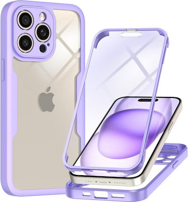 Techsuit 360 Full Cover Set with Glass Purple (iPhone 15 Pro)