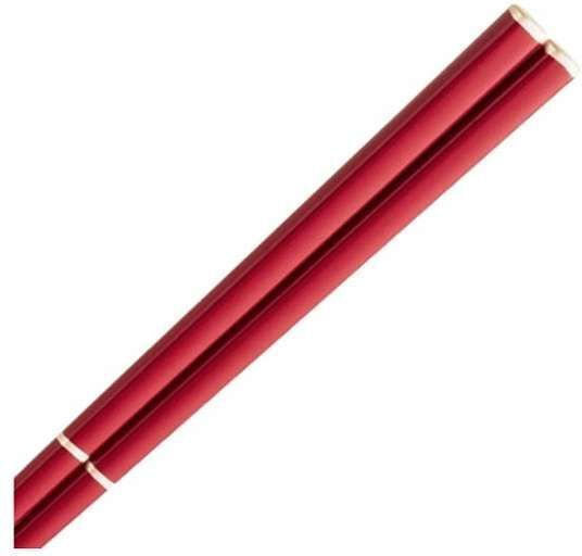 Chopsticks Χειροποίητα Ξύλινα Λάκα Κόκκινα Σχέδιο 22.5 Εκατ 2 Τμχ Kenro