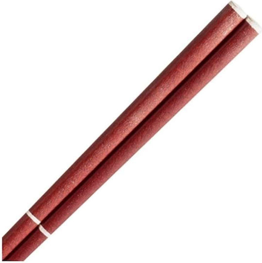 Chopsticks Χειροποίητα Ξύλινα Λάκα Κόκκινα Σχέδιο 22.5 Εκατ 2 Τμχ Classic