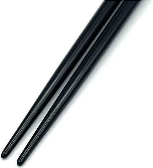 Essstäbchen Handgefertigt Holz Schwarz Lack Design 22 cm 2 Stk Kenro