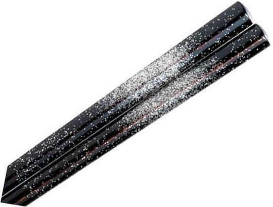 Essstäbchen Handgefertigt Holz Schwarz Lack Design 22 cm 2 Stk Kenro