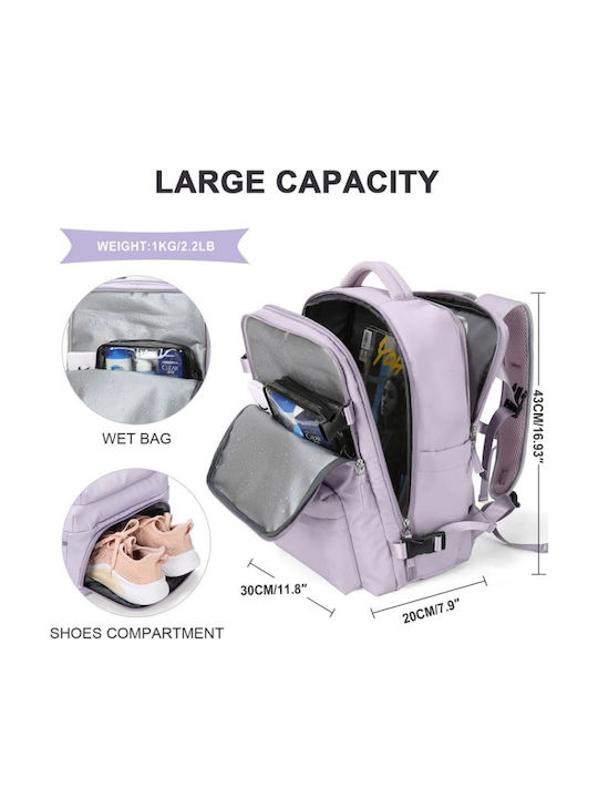 R&J Backpack Αδιάβροχο 32lt Λιλά