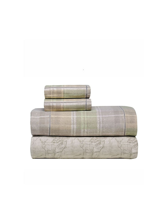 Kentia Set Cearșafuri King Size Flanel 260x270cm. Carpaccio Carpaccio 26 4buc